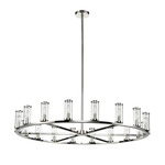 Revolve Chandelier - Polished Nickel / Clear