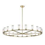 Revolve Chandelier - Natural Brass / Clear