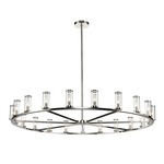 Revolve Chandelier - Polished Nickel / Clear