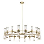 Revolve Chandelier - Natural Brass / Clear
