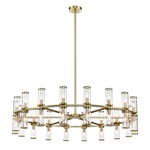 Revolve Chandelier - Natural Brass / Clear