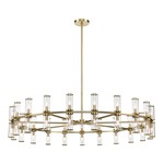 Revolve Chandelier - Natural Brass / Clear