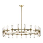 Revolve Chandelier - Natural Brass / Clear