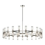 Revolve Chandelier - Polished Nickel / Clear