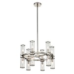 Revolve Chandelier - Polished Nickel / Clear