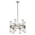 Revolve Chandelier - Polished Nickel / Clear