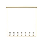 Revolve Linear Pendant - Natural Brass / Clear