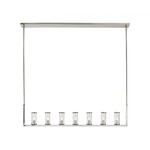 Revolve Linear Pendant - Polished Nickel / Clear