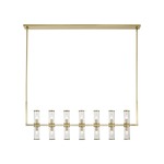 Revolve Linear Pendant - Natural Brass / Clear