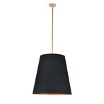 Calor Pendant - Vintage Brass / Black