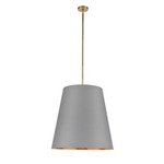 Calor Pendant - Vintage Brass / Grey