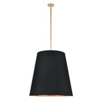 Calor Pendant - Vintage Brass / Black