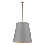 Calor Pendant - Vintage Brass / Grey