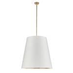 Calor Pendant - Vintage Brass / White Linen