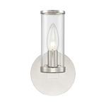 Revolve Wall Sconce - Polished Nickel / Clear