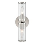 Revolve Wall Sconce - Polished Nickel / Clear