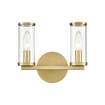 Revolve Bathroom Vanity Light - Natural Brass / Clear