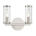 Revolve Bathroom Vanity Light - Polished Nickel / Clear