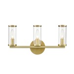 Revolve Bathroom Vanity Light - Natural Brass / Clear