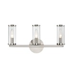 Revolve Bathroom Vanity Light - Polished Nickel / Clear