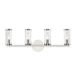 Revolve Bathroom Vanity Light - Polished Nickel / Clear