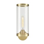 Revolve II Wall Sconce - Natural Brass / Clear