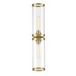 Revolve II Wall Sconce - Natural Brass / Clear