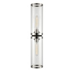 Revolve II Wall Sconce - Polished Nickel / Clear