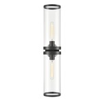 Revolve II Wall Sconce - Urban Bronze / Clear