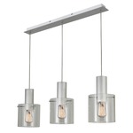 Henley Linear Pendant - Brushed Aluminum / Clear