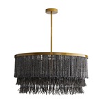 Baja Chandelier - Antique Brass / Dark Gray