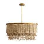 Baja Chandelier - Antique Brass / Natural