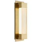 Charlie Outdoor Wall Sconce - Antique Brass / Clear