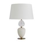 Aubrey Table Lamp - Antique Brass / Off White Linen