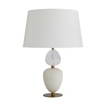 Aubrey Table Lamp - White Marble / Off White Linen