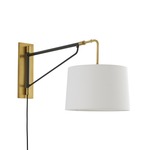 Anthony Plug-In Wall Sconce - Bronze / White Linen
