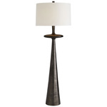 Putney Floor Lamp - Antique Aluminum / Off White