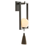 Trapeze Wall Sconce - Aged Bronze / Opal