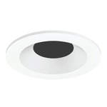 Entra 3IN Round Bevel Shower Trim with Sandblasted Lens - White