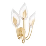 Blossom Wall Sconce - Gold Leaf / Clear