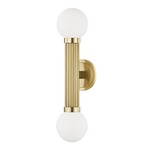 Reade Double Wall Sconce - Aged Brass