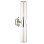 Roebling Wall Sconce - Polished Nickel / Clear