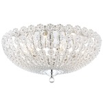 Floral Park Ceiling Light Fixture - Polished Nickel / Clear