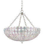 Floral Park Chandelier - Polished Nickel