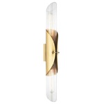 Lefferts Wall Sconce - Aged Brass / Clear