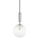 Jewett Pendant - Polished Nickel / Clear