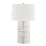 Borneo Table Lamp - Stripe Combo / White