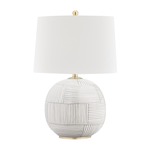 Laurel Table Lamp - Stripe Combo / White