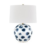 Blue Point Table Lamp - White / White