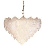 Acanthus Chandelier - Distressed Gold / Clear